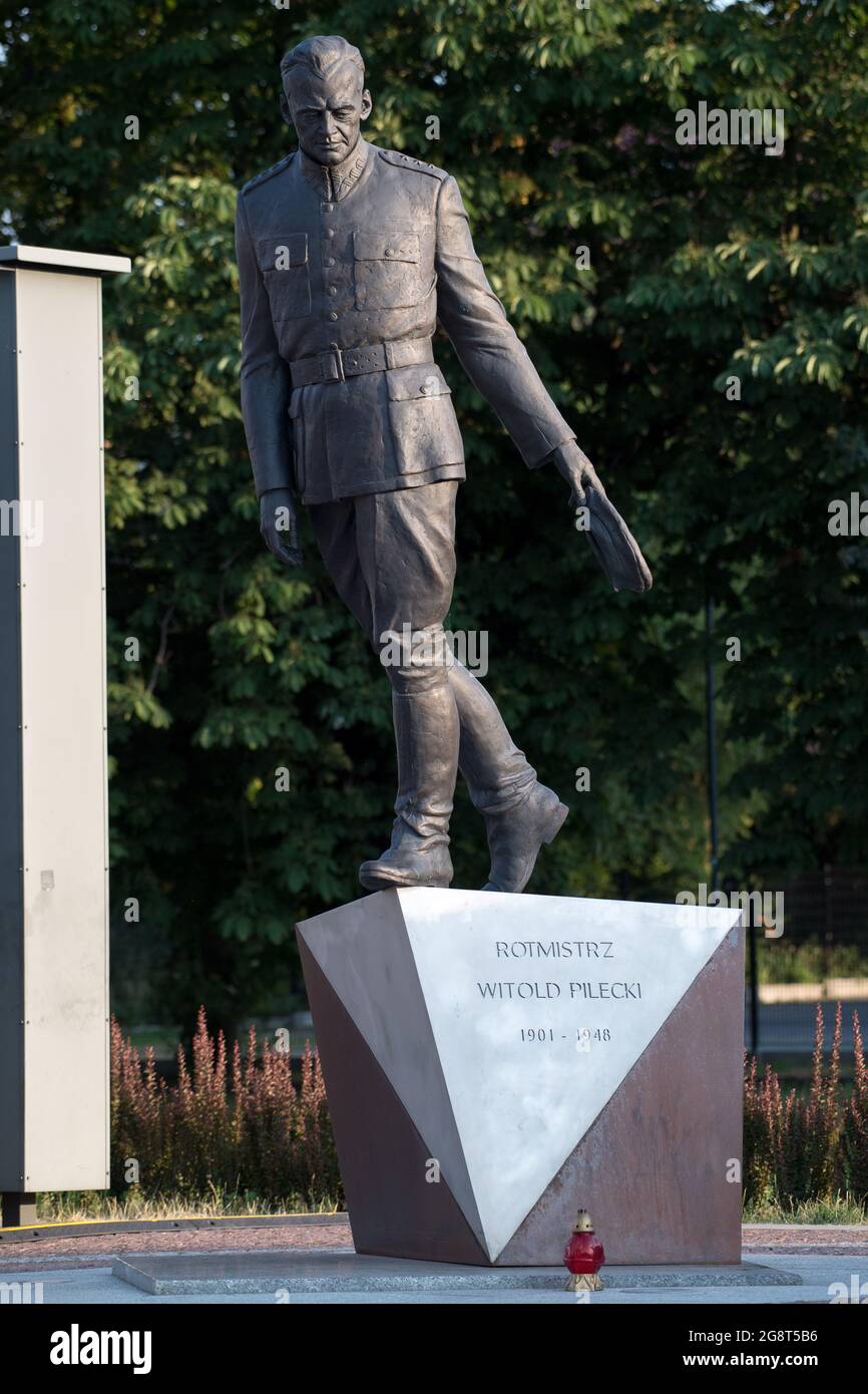 Witold Pilecki Denkmal im Museum des Zweiten Weltkriegs in Danzig, Polen. 29. Juni 2021 © Wojciech Strozyk / Alamy Stockfoto Stockfoto