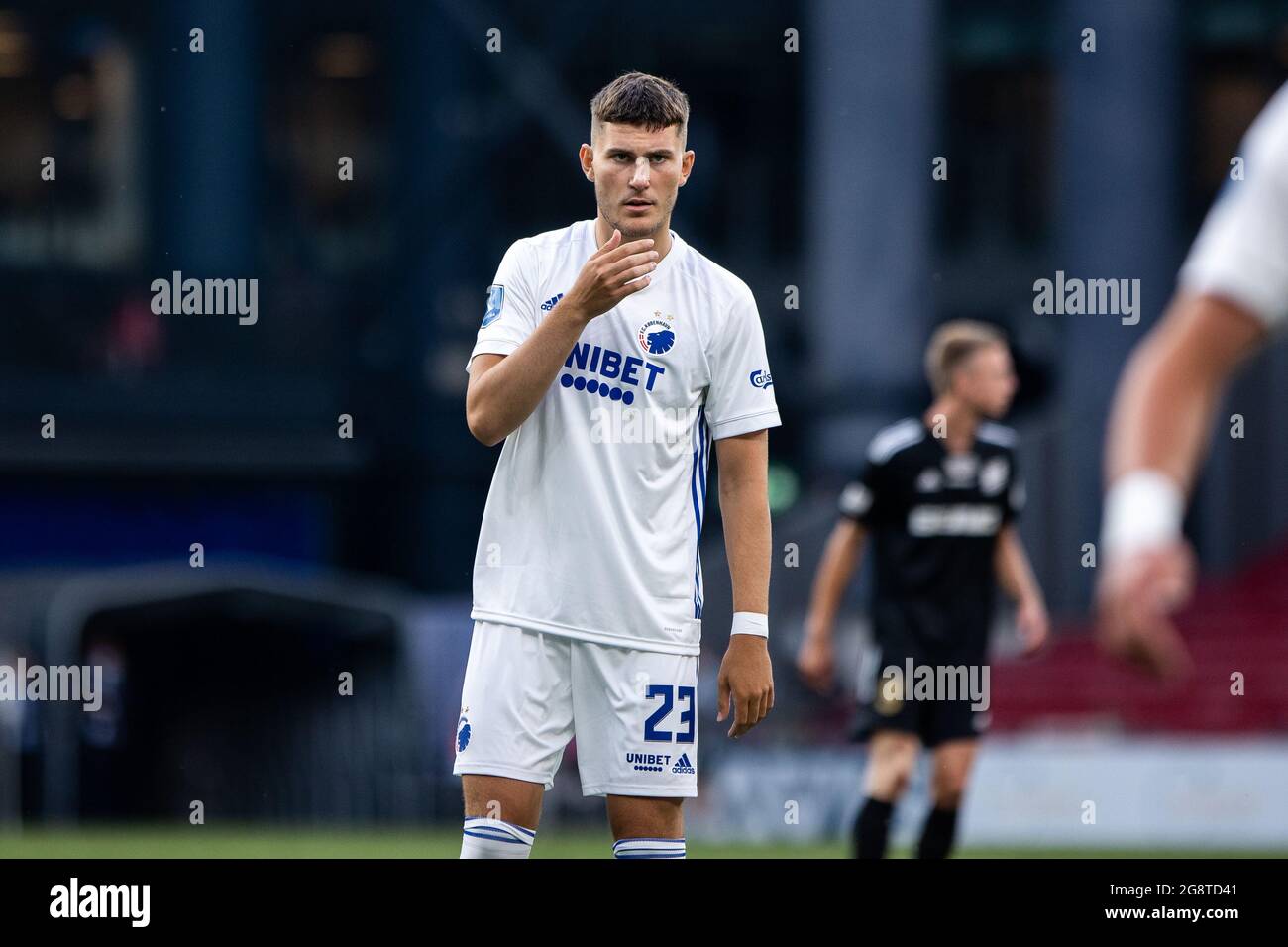 Kopenhagen, Dänemark. Juli 2021. Jonas Wind (23) vom FC Kopenhagen während des Europa Conference League-Spiels zwischen dem FC Kopenhagen und Torpedo-Belaz Zhodino in Parken in Kopenhagen, Dänemark. (Foto: Gonzales Photo/Alamy Live News Stockfoto