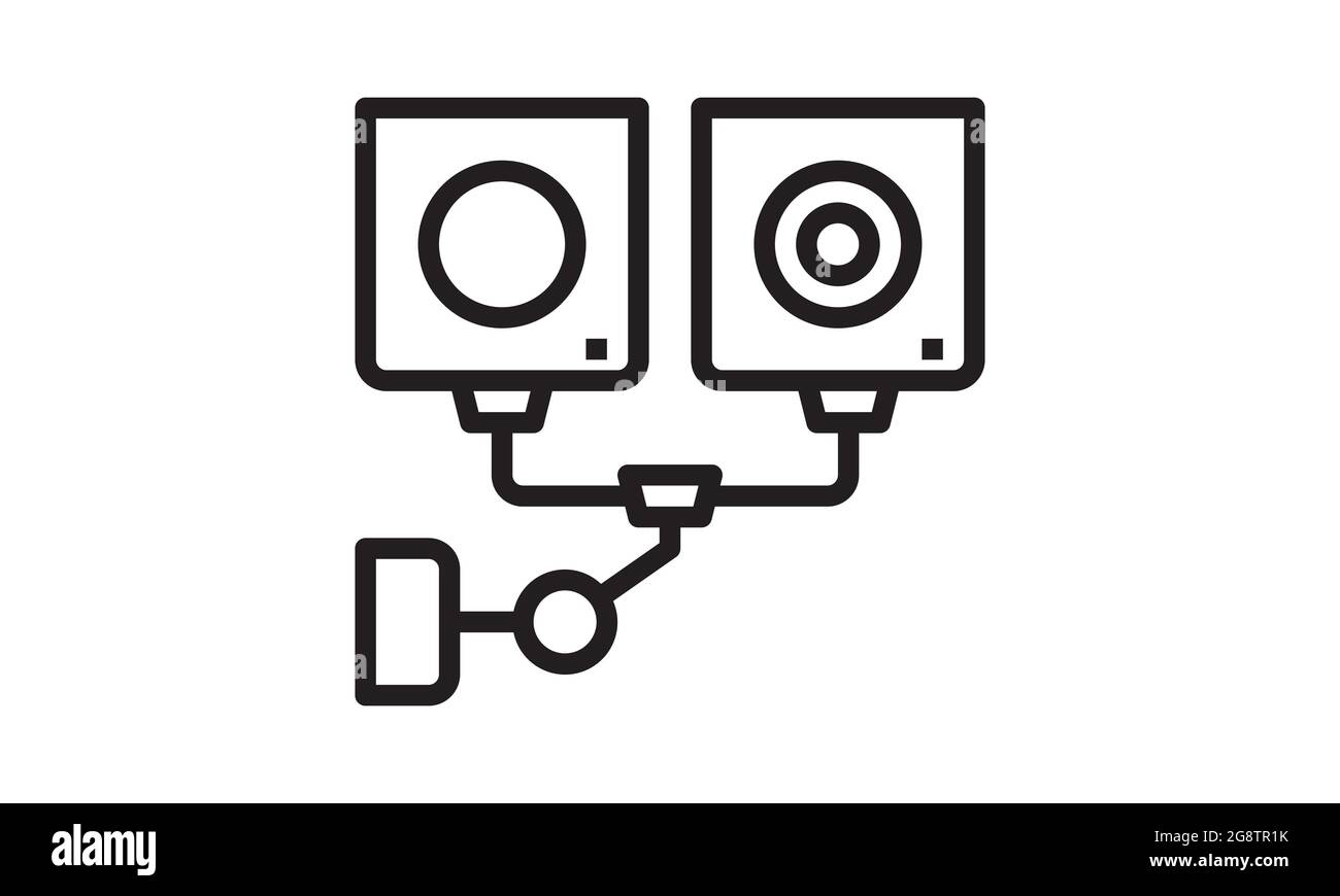 cctv-Kamerasymbol. Vektorsymbol für Überwachungskameras für das Web-Design auf weißem Hintergrund Stock Vektor