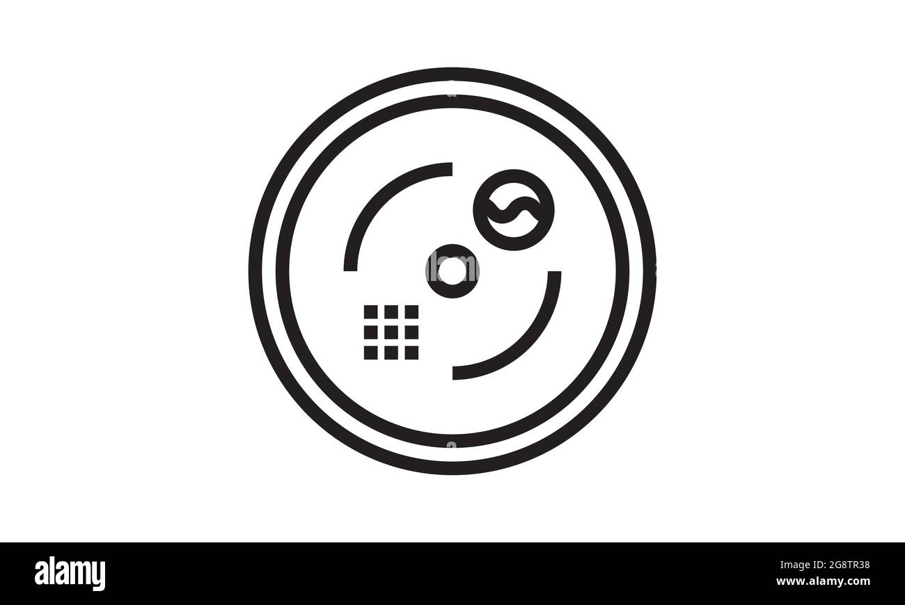 Symbol für Spionagekamera. Trendiges Logo der Sicherheitskamera auf weißem Hintergrund aus der smarthome Kollektion. Geeignet für den Einsatz in Web-Apps und mobilen Apps Stock Vektor