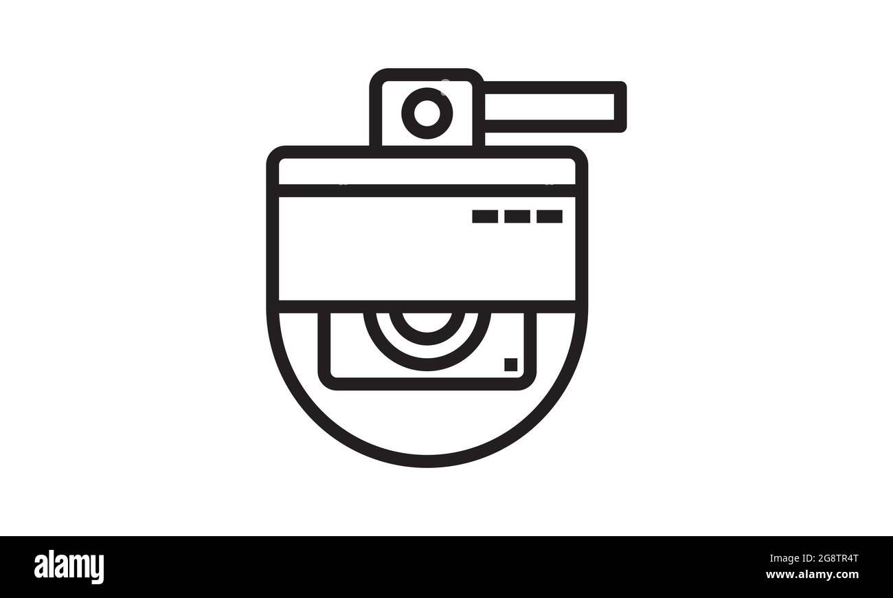 CCTV-Kamerasymbol. Vektorgrafik Überwachungskamera isoliert auf Weiß. Sicherheitskamera im Glyphen-Stil, entwickelt für Web und App. Eps 10 Stock Vektor