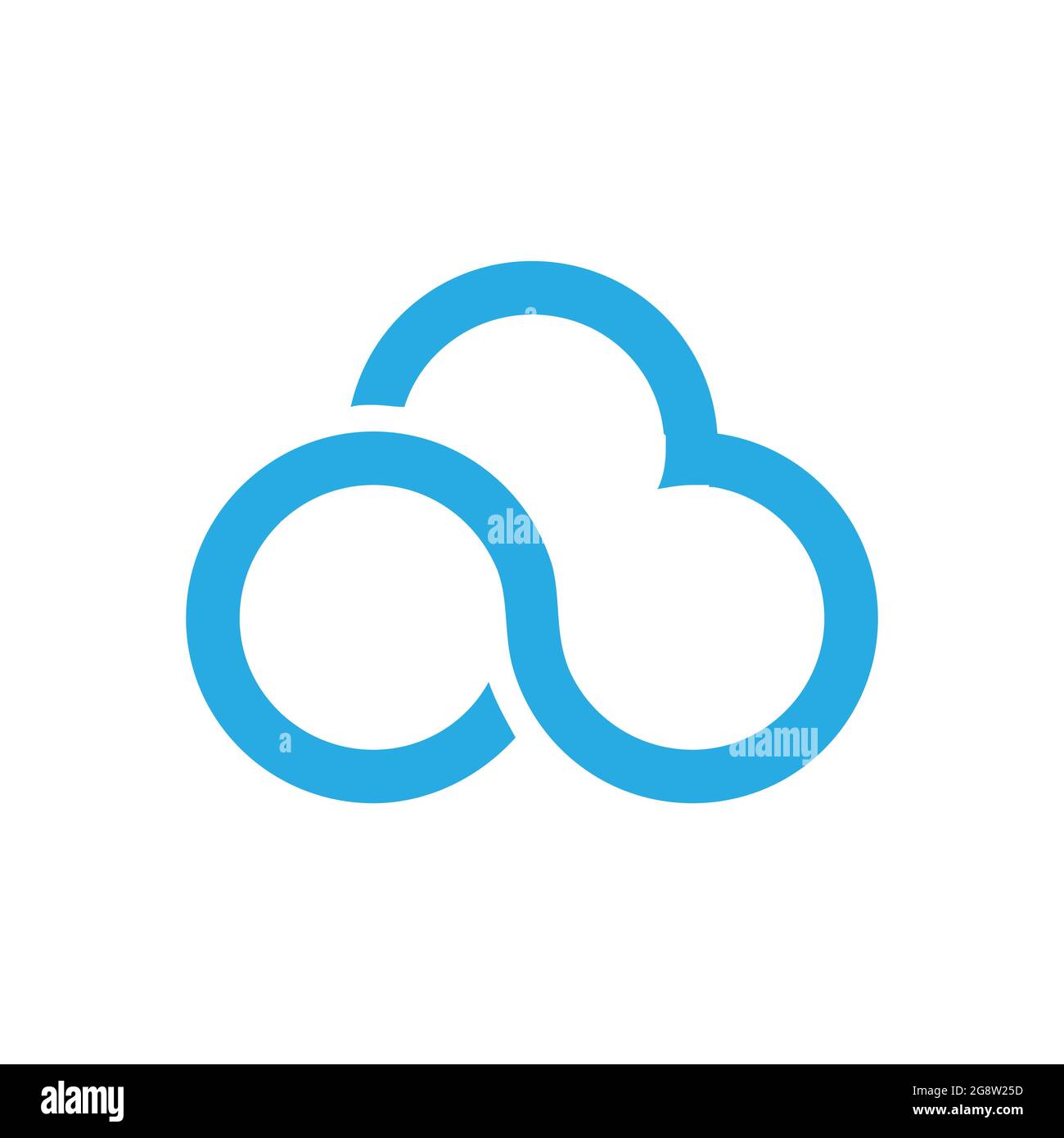 Wolke flach Konzept Logo Symbol Vektor flach Konzept Design Stock Vektor