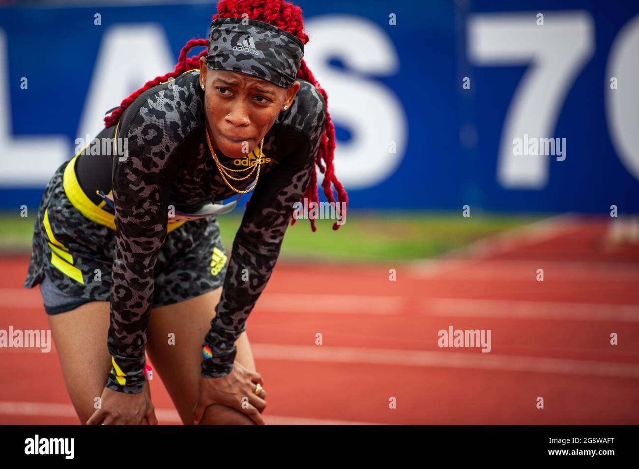 AHYE Michelle Lee während des 2021 Sotteville-les-Rouen Athletics Meeting, Pro Athle Tour Circuit am 11. Juli 2021 im Jean Adret Stadion in Sotteville-les-Rouen, Frankreich - Foto Ludovic Barbier / DPPI Stockfoto