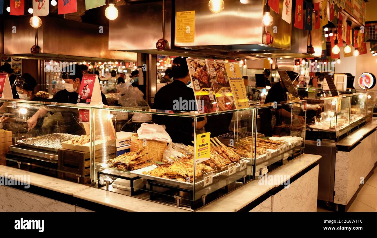 Shopping Mall Food Court Bangkok Thailand Stockfoto