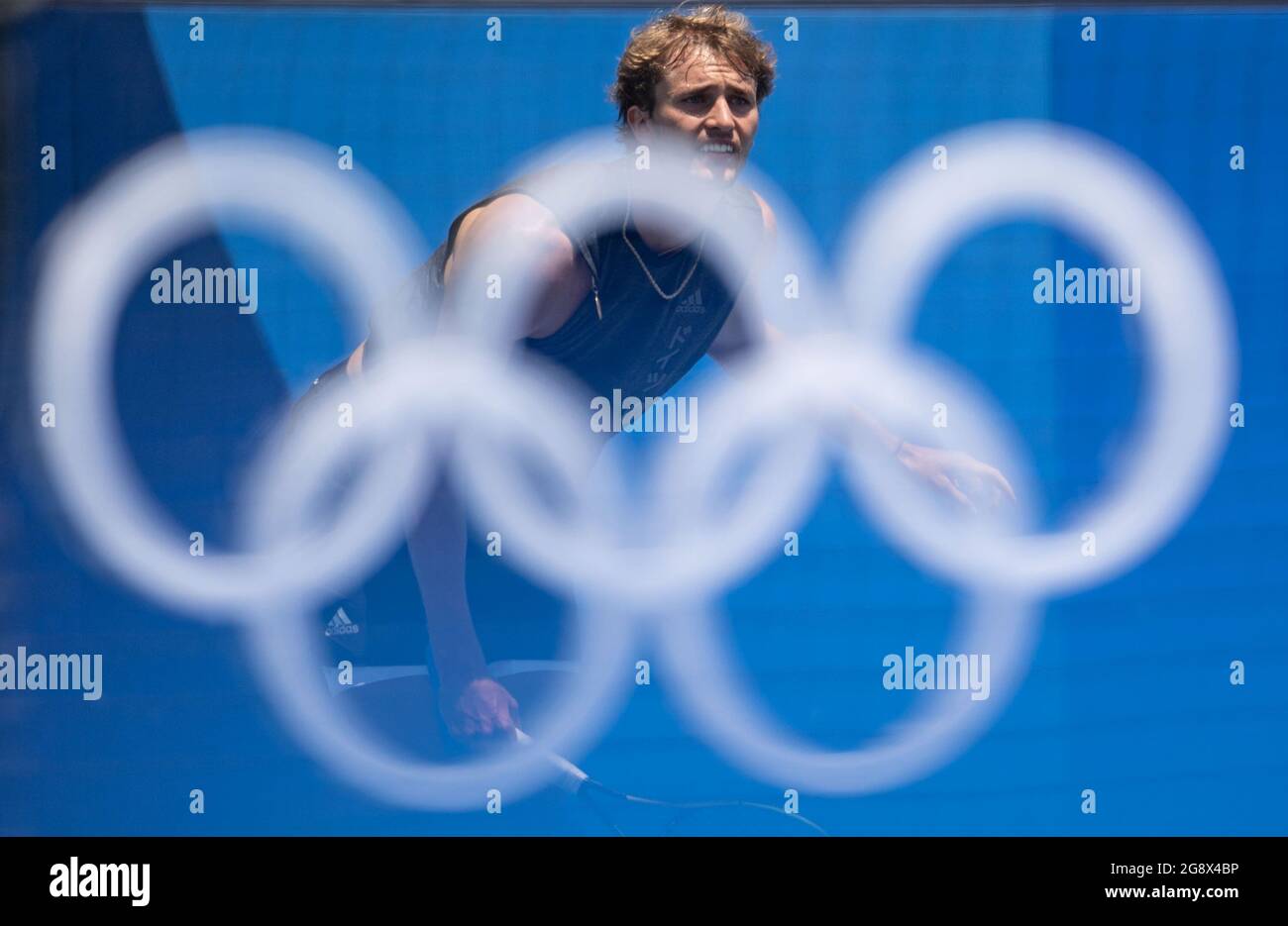 Tokio, Japan. Juli 2021. Tennis: Olympiade, Training, Männer im Ariake ...