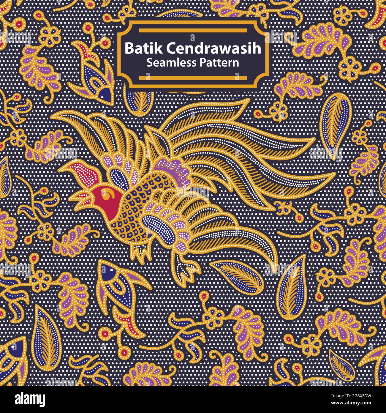 Batik Cenderawasih Papua - Die Tradition Von Cenderawasih Papua Batik. Stock Vektor