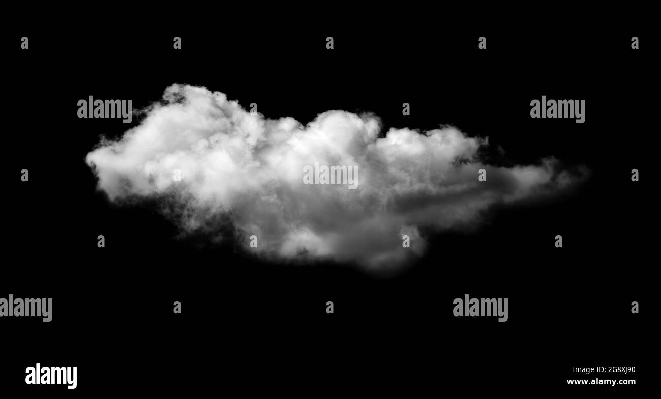 Seltsame Wolke auf schwarzem Hintergrund Stockfoto