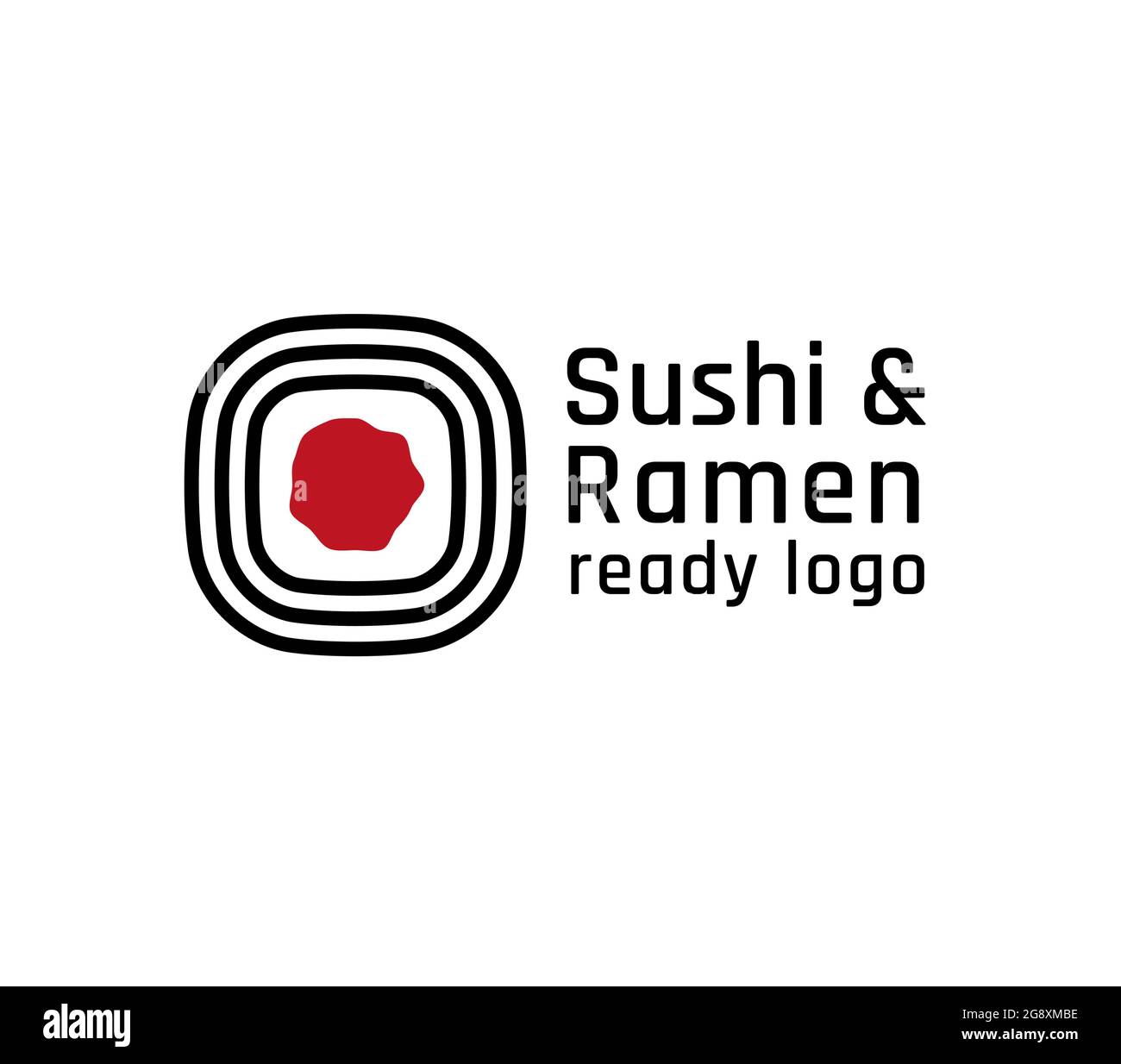 Ready Sushi- und Ramen-Bar-Logo Stock Vektor