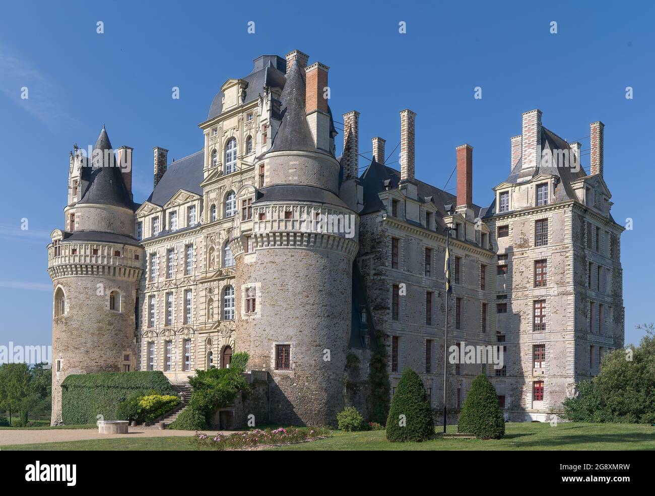 Château de Brissac in Brissac-Quincé, Loire-Tal, Frankreich Stockfoto