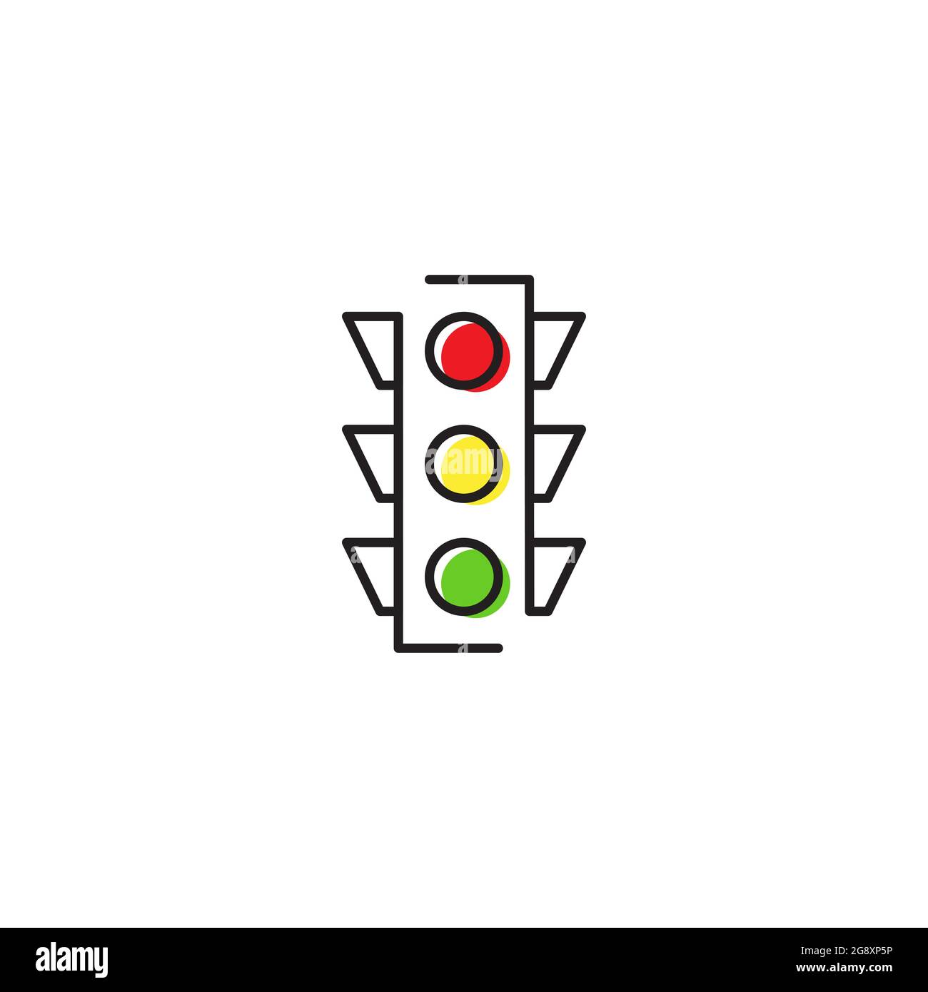 Ampel Vektor Symbol Design Illustration Vorlage Stock Vektor