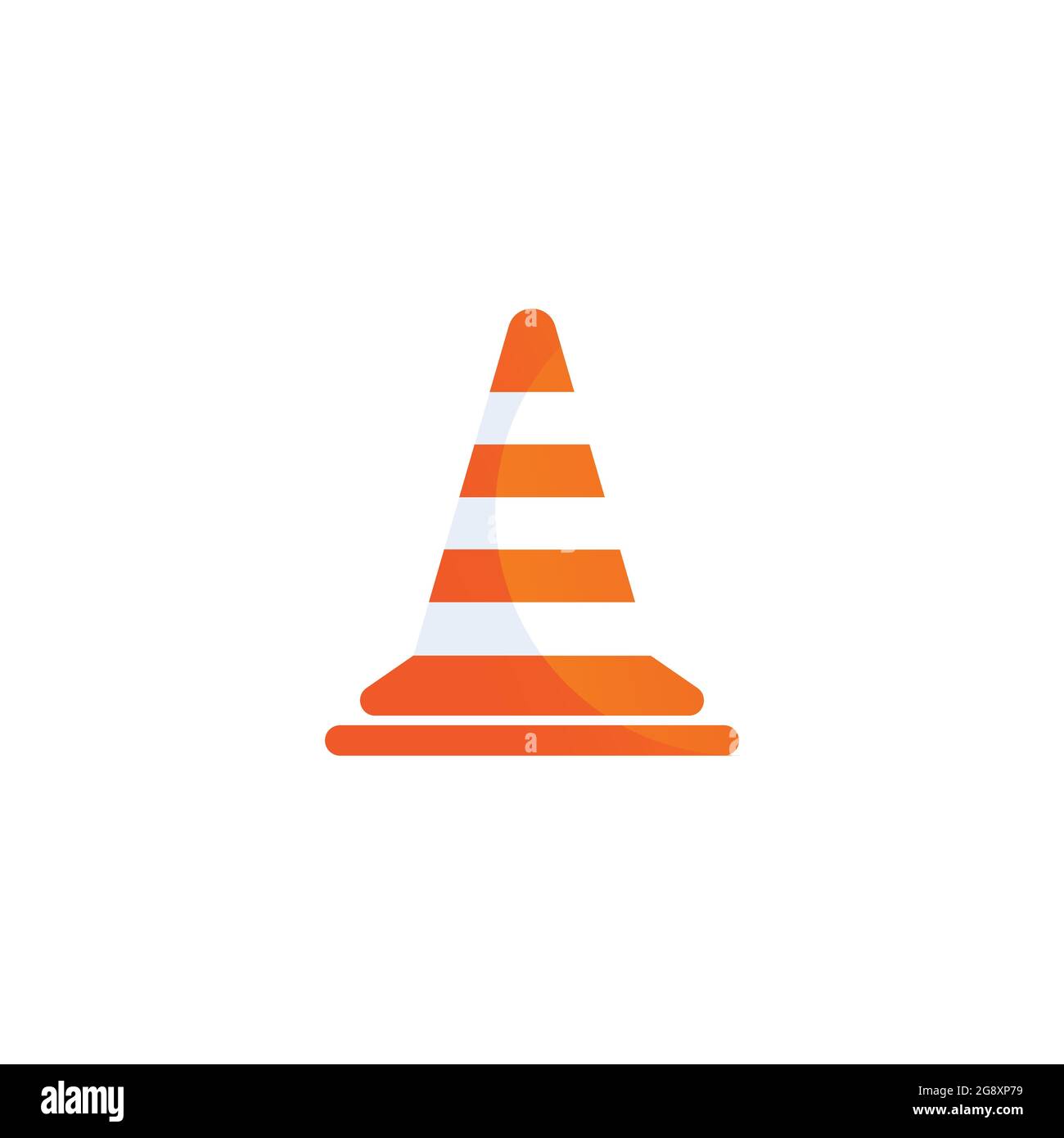 Construction Cone Icon, Vektorgrafik Design. Werkzeugsammlung. Auf weißem Hintergrund Stock Vektor