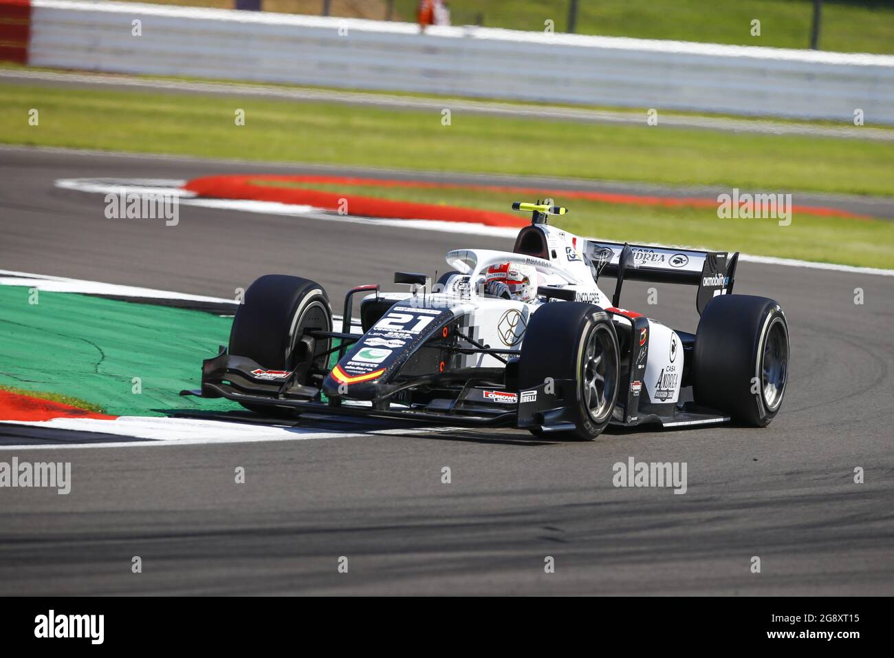 21 Boschung Ralph (Ski), Campos Racing, Dallara F2, Action beim 4. Lauf der FIA Formel 2 Meisterschaft 2021 vom 16. Bis 18. Juli 2021 auf dem Silverstone Circuit, in Silverstone, Großbritannien - Foto Xavi Bonilla / DPPI Stockfoto