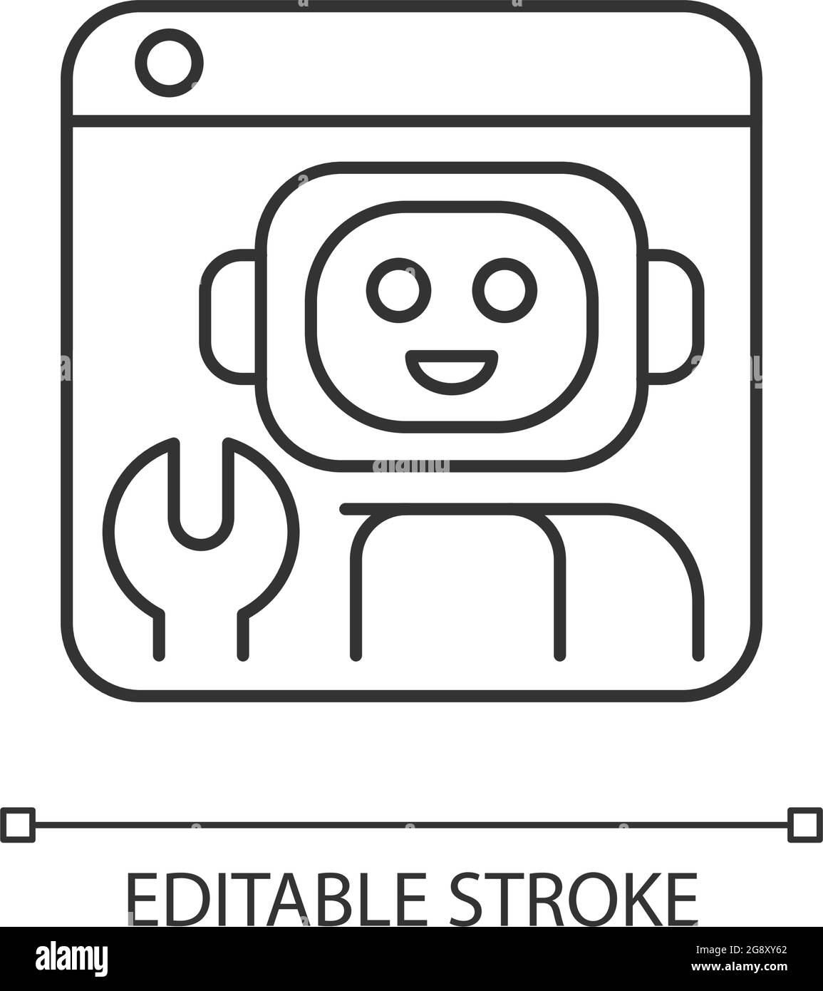 Linearsymbol für Roboterplattformen Stock Vektor