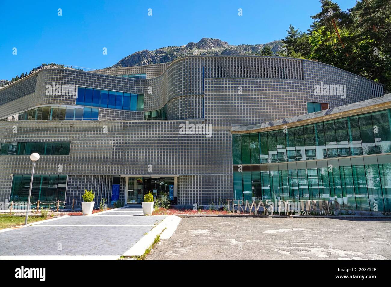 Kurgebäude, Bäder in Panticosa, Huesca, Spanien, Spanische Pyrenäen, Pyrenäen Stockfoto