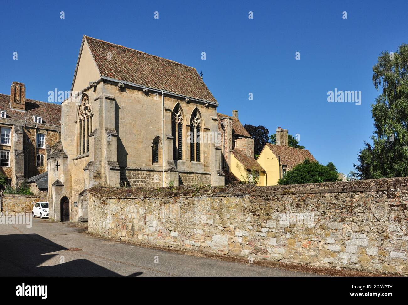 Prior Crauden's Chapel (erbaut 1321 in der Nähe der Ely Cathedral und wird von der King's School genutzt), Ely, Cambridgeshire, England, Großbritannien Stockfoto