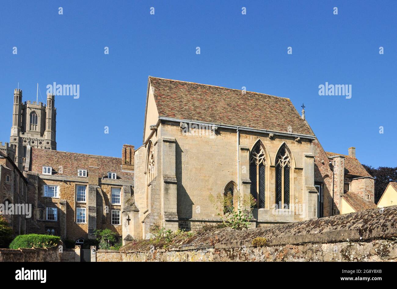 Prior Crauden's Chapel (erbaut 1321 in der Nähe der Ely Cathedral und wird von der King's School genutzt), Ely, Cambridgeshire, England, Großbritannien Stockfoto