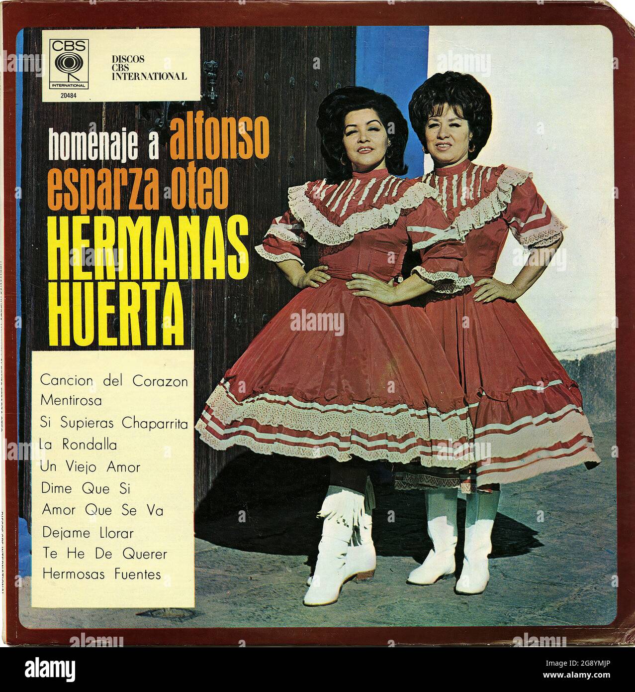 Hermanas Huerta - Vintage Vinyl Schallplattencover Stockfoto