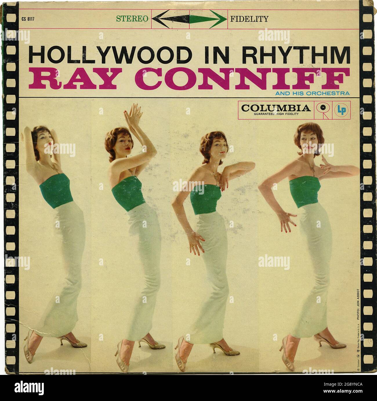 Hollywood In Rhythm, Ray Conniff - Vintage Vinyl Schallplattencover Stockfoto