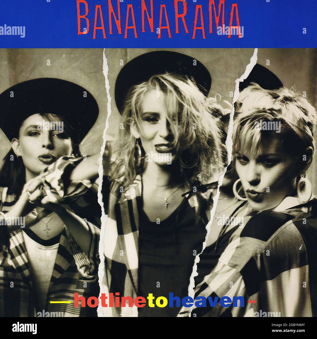 Hotline, Bananarama Vintage Vinyl Schallplattencover Stockfoto