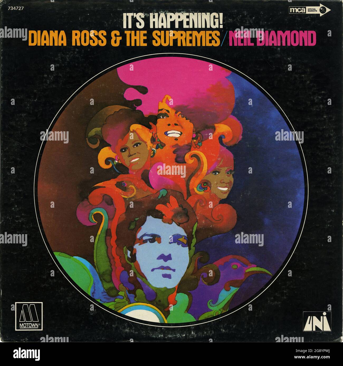 Es ist los! - Vintage Vinyl Schallplattencover Stockfoto