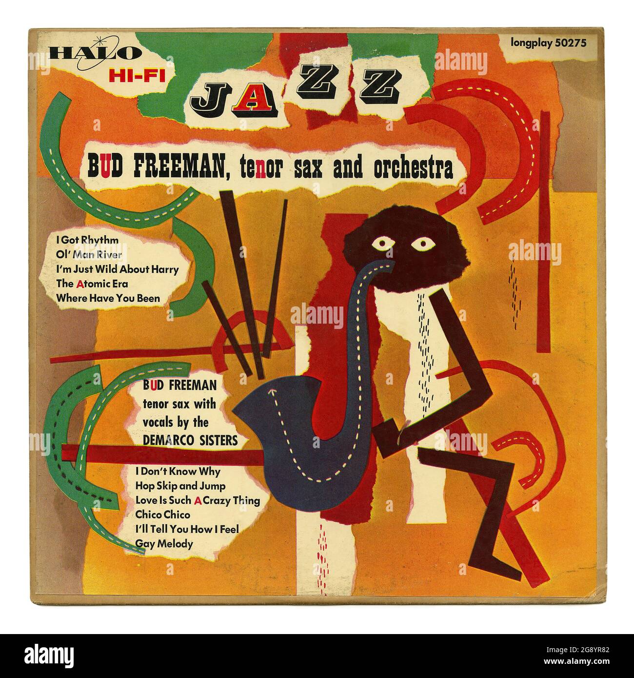 Jazz - Vintage Vinyl Schallplattencover Stockfoto