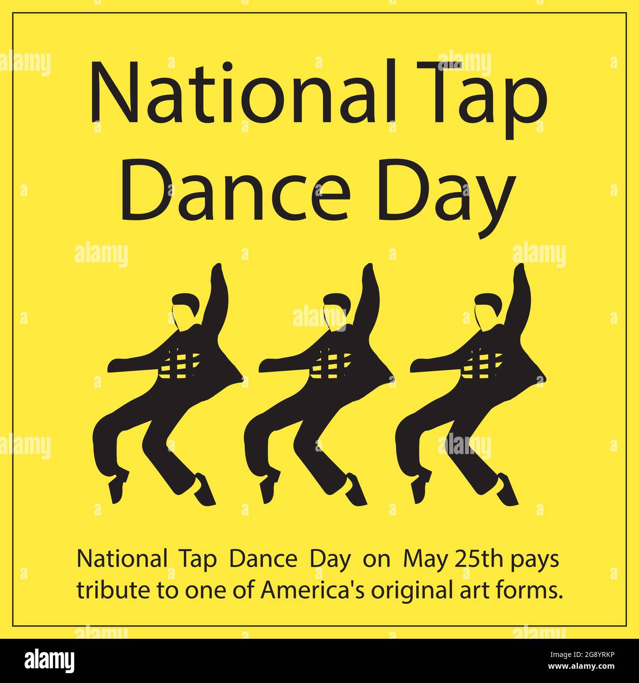 Der National Tap Dance Day am 25. Mai zollt einer der ursprünglichen Kunstformen Amerikas Tribut. Stock Vektor Der National Tap Dance Day am 25. Mai zollt einer der ursprünglichen Kunstformen Amerikas Tribut. Stock Vektor