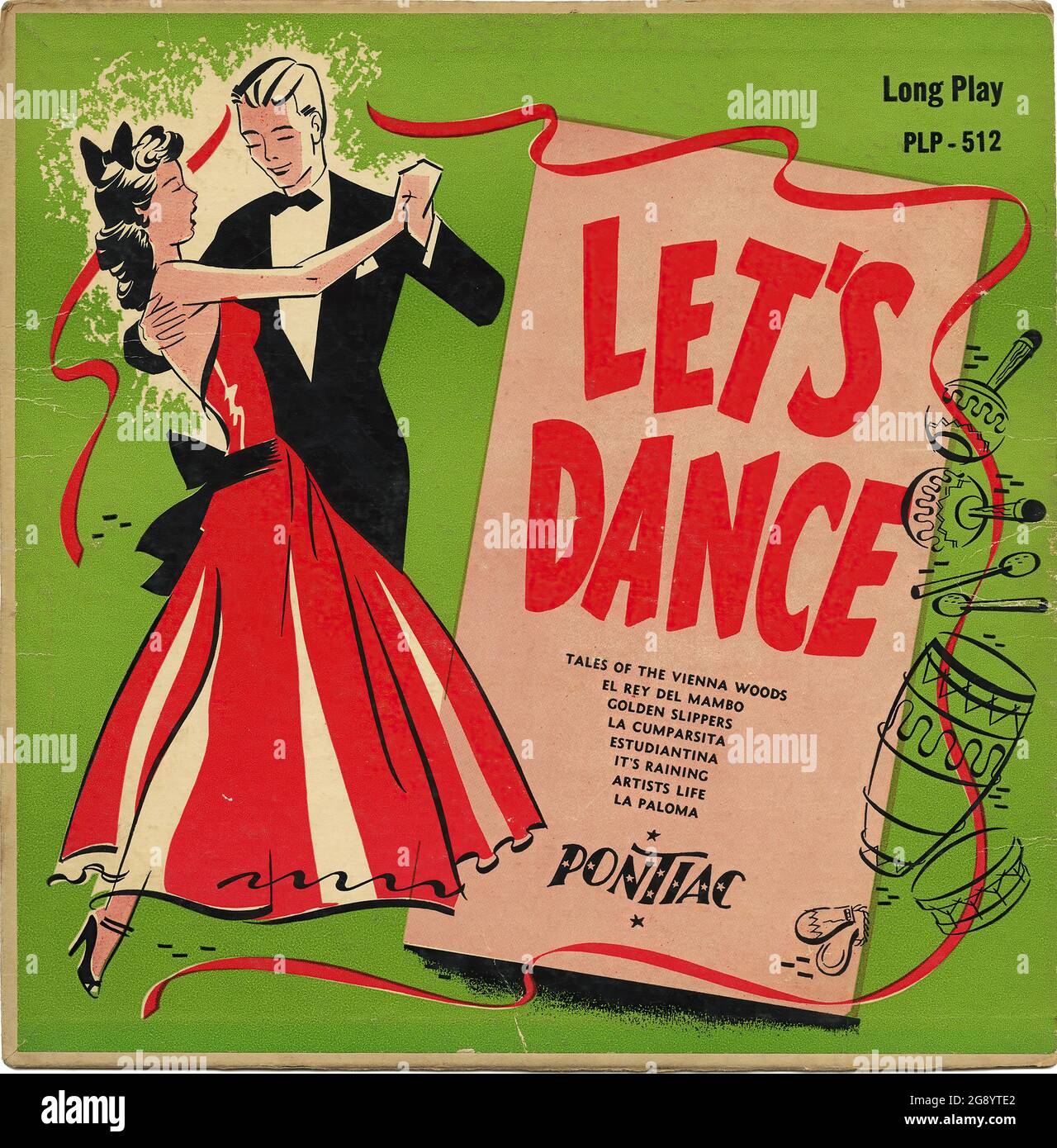 Let's Dance - Vintage Vinyl Schallplattencover Stockfoto