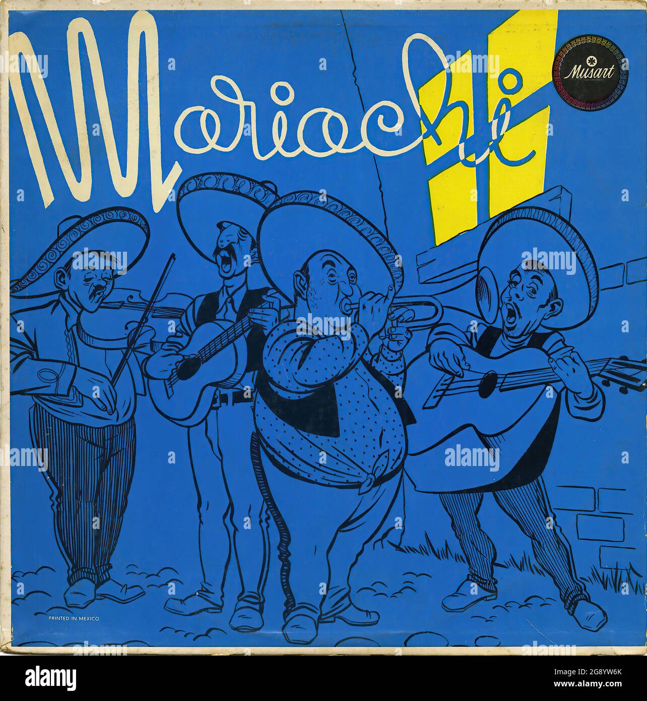 Mariachi - Vintage Vinyl Schallplattencover Stockfoto