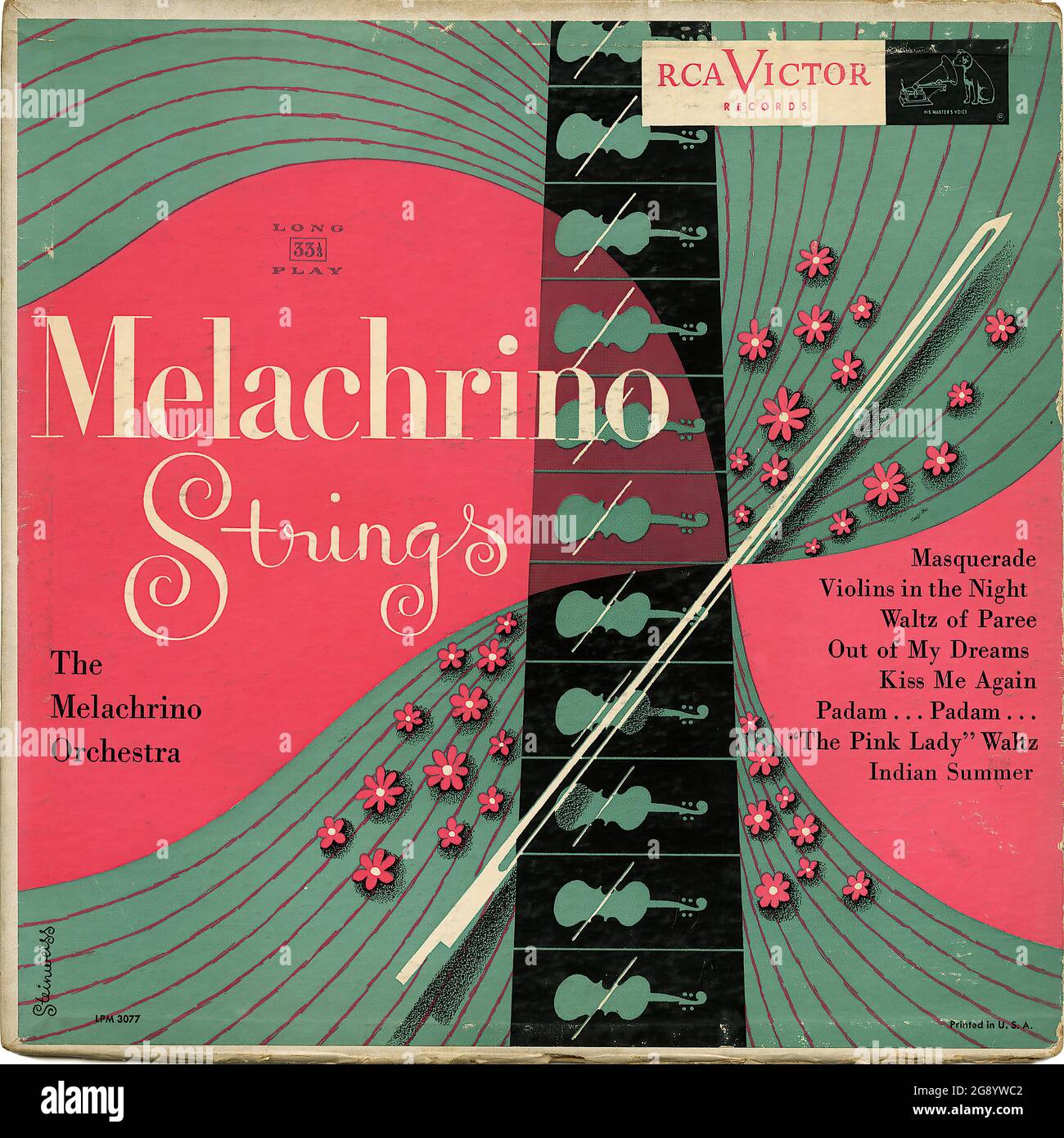 Melachrino Strings - Vintage Vinyl Schallplattencover Stockfoto