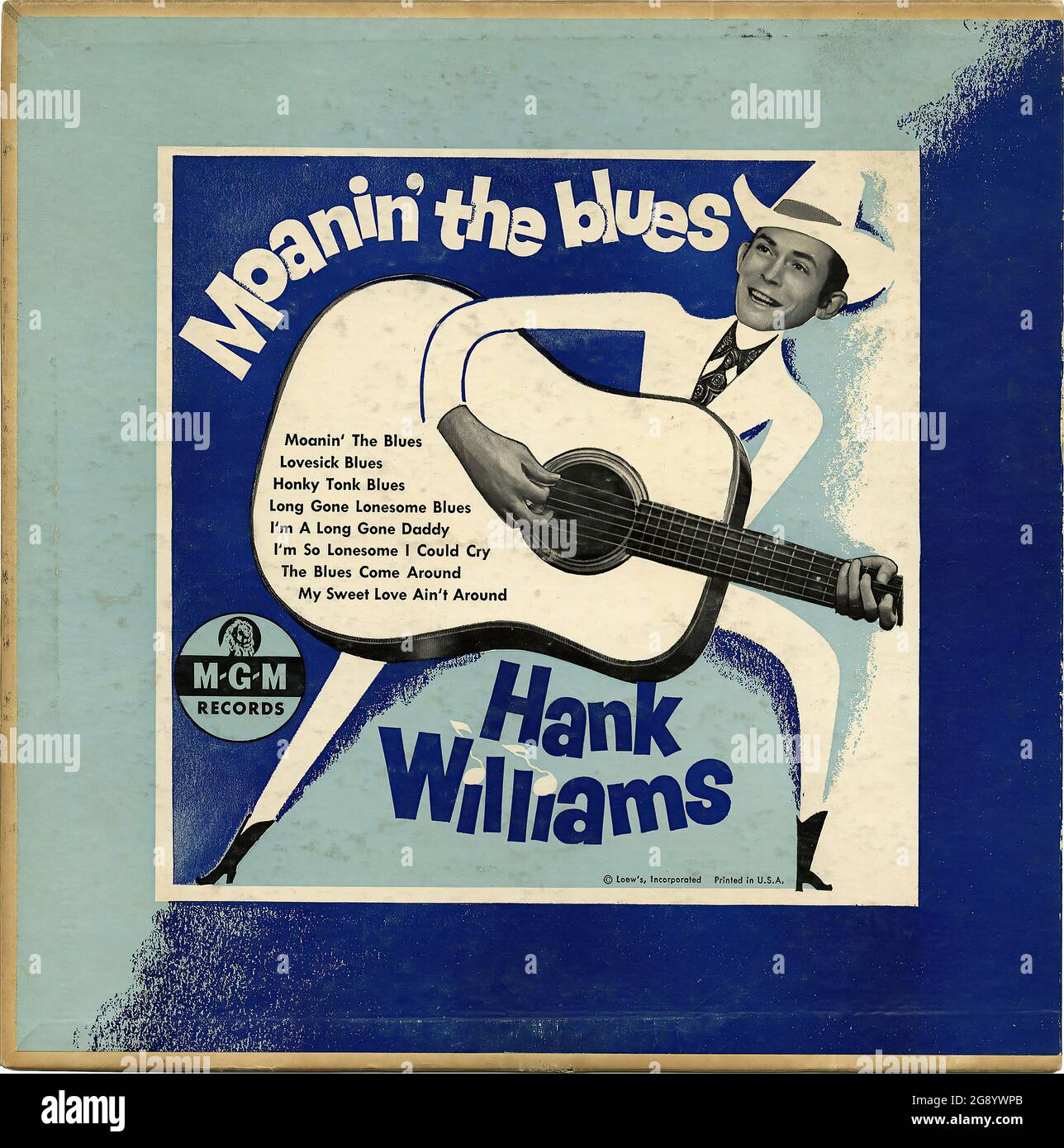 Moanin' The Blues - Vintage Vinyl Schallplattencover Stockfoto