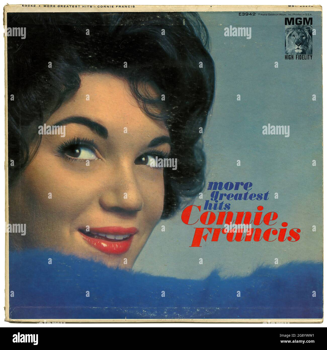 Weitere Greatest Hits, Connie Francis - Vintage Vinyl Schallplattencover Stockfoto