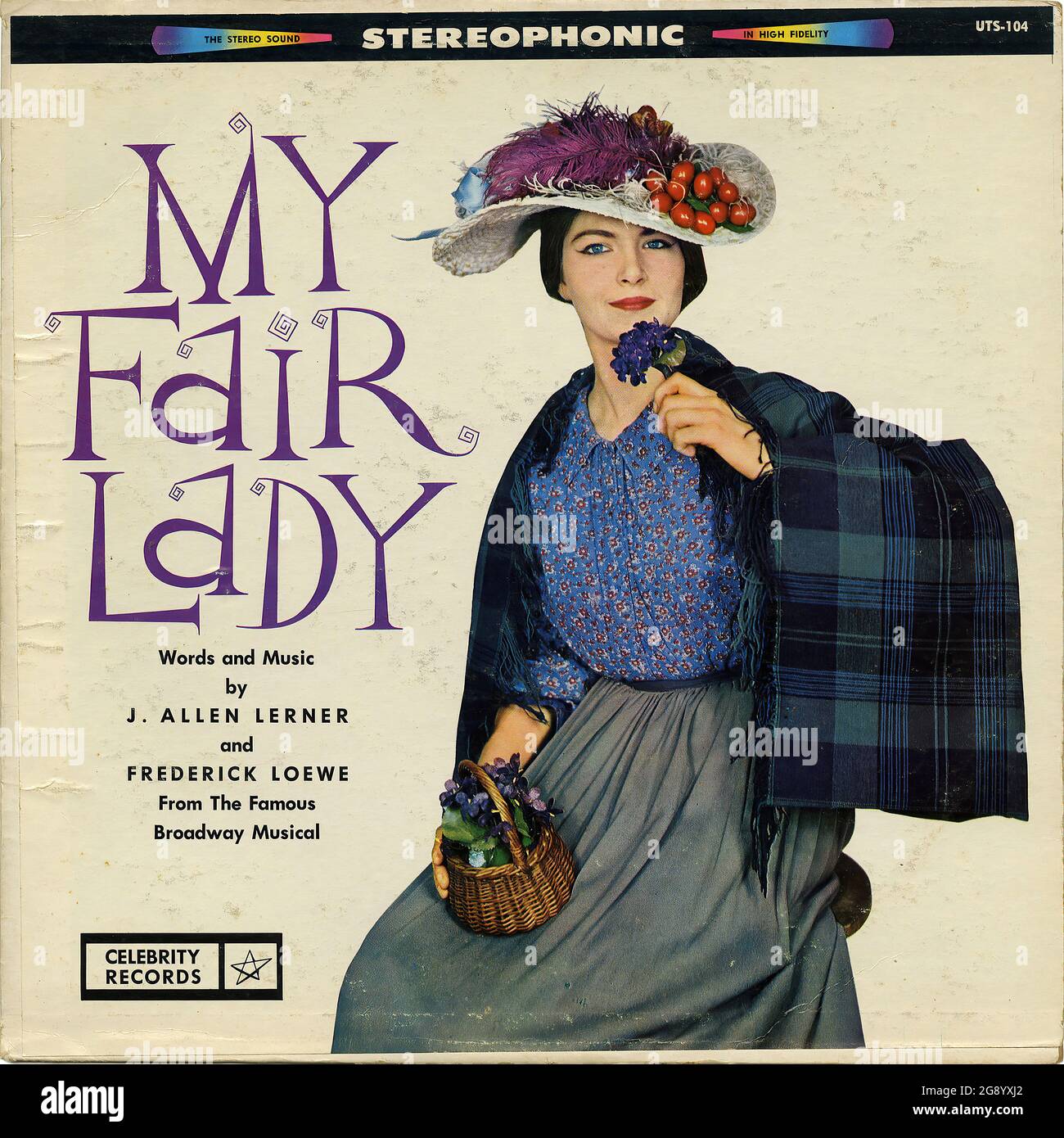 My Fair Lady - Vintage Vinyl Schallplattencover Stockfoto