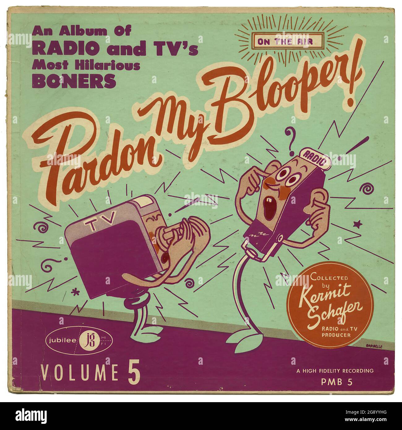 Entschuldigen Sie, Mein Blooper! - Vintage Vinyl Schallplattencover Stockfoto