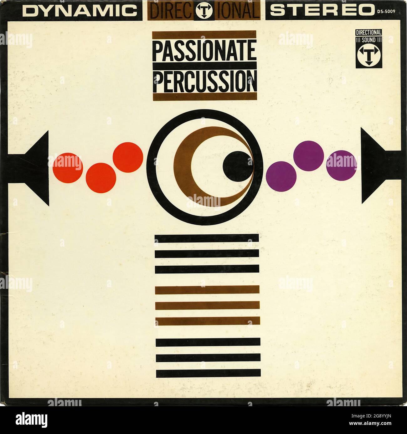 Leidenschaftliche Percussion - Vintage Vinyl Schallplattencover Stockfoto
