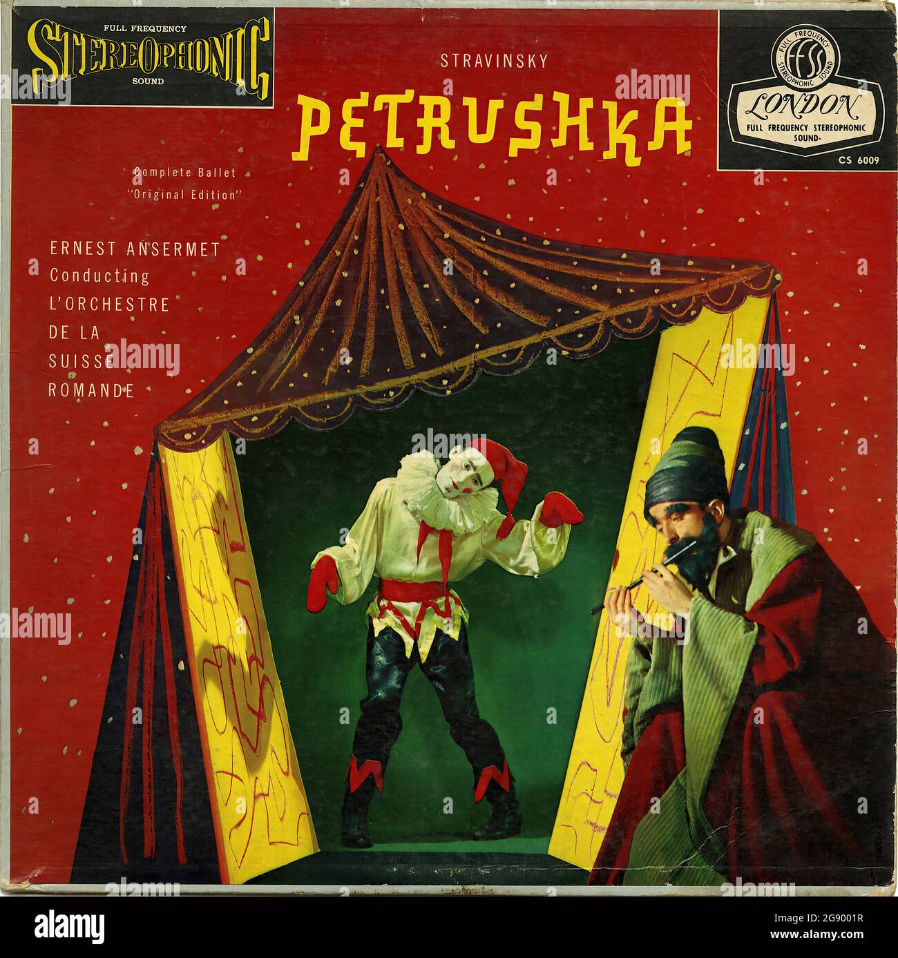 Petrushka - Vintage Vinyl Schallplattencover Stockfoto