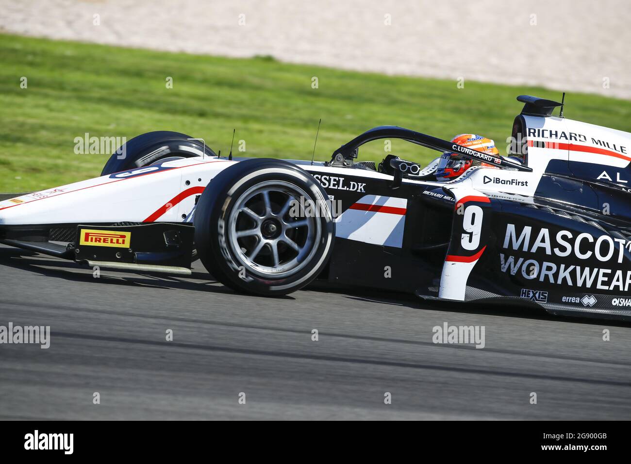 09 Lundgaard Christian (dnk), ART Grand Prix, Dallara F2, Aktion beim 4. Lauf der FIA Formel 2 Meisterschaft 2021 vom 16. Bis 18. Juli 2021 auf dem Silverstone Circuit, in Silverstone, Großbritannien - Foto Xavi Bonilla / DPPI Stockfoto