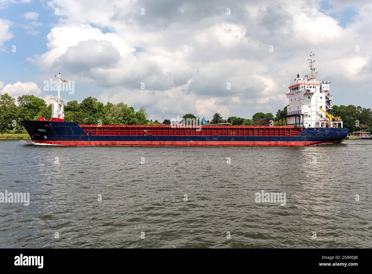 Hansa Shipping Stückgutschiff KERLI im Nord-Ostsee-Kanal Stockfoto