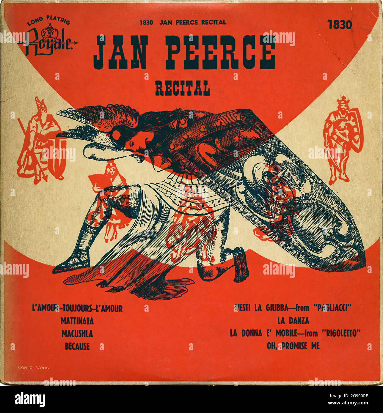 Recital - Vintage Vinyl Schallplattencover Stockfoto