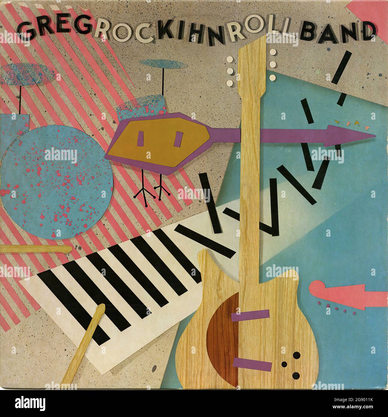 Rockihnroll - Vintage Vinyl Schallplattencover Stockfoto