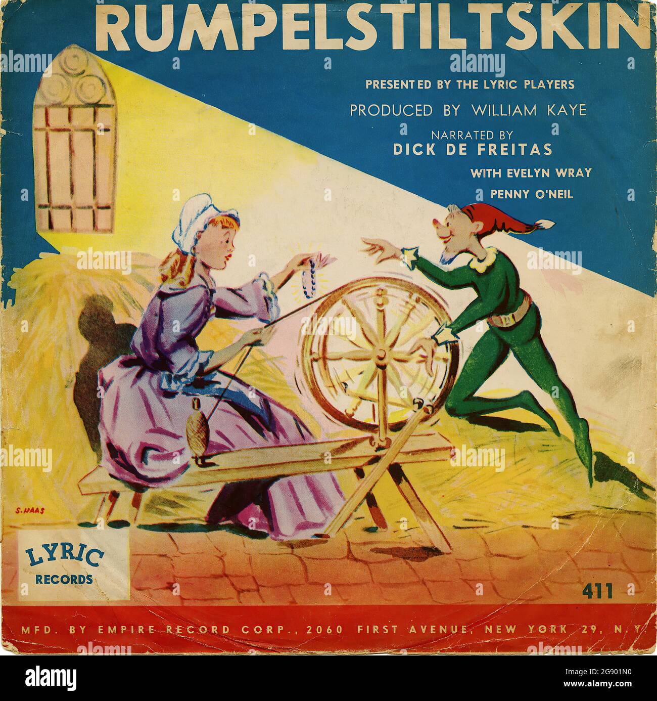 Rumpelstilzchen - Vintage Vinyl Schallplattencover Stockfoto