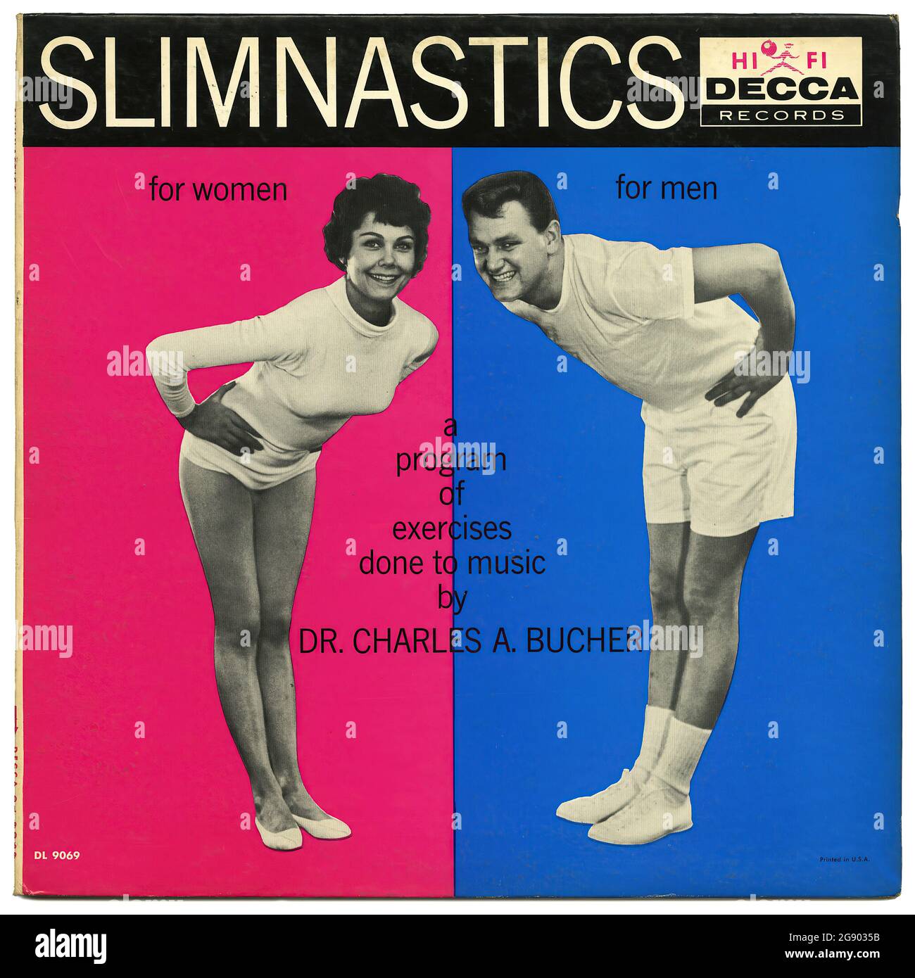 Slimnastics - Vintage Vinyl Schallplattencover Stockfoto