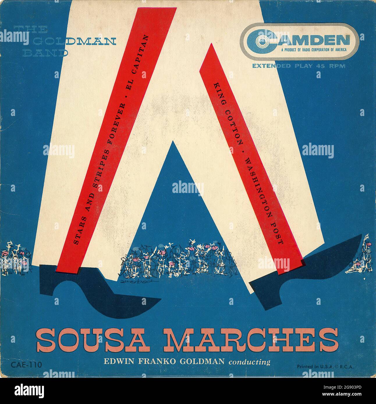 Sousa Marches - Vintage Vinyl Schallplattencover Stockfoto