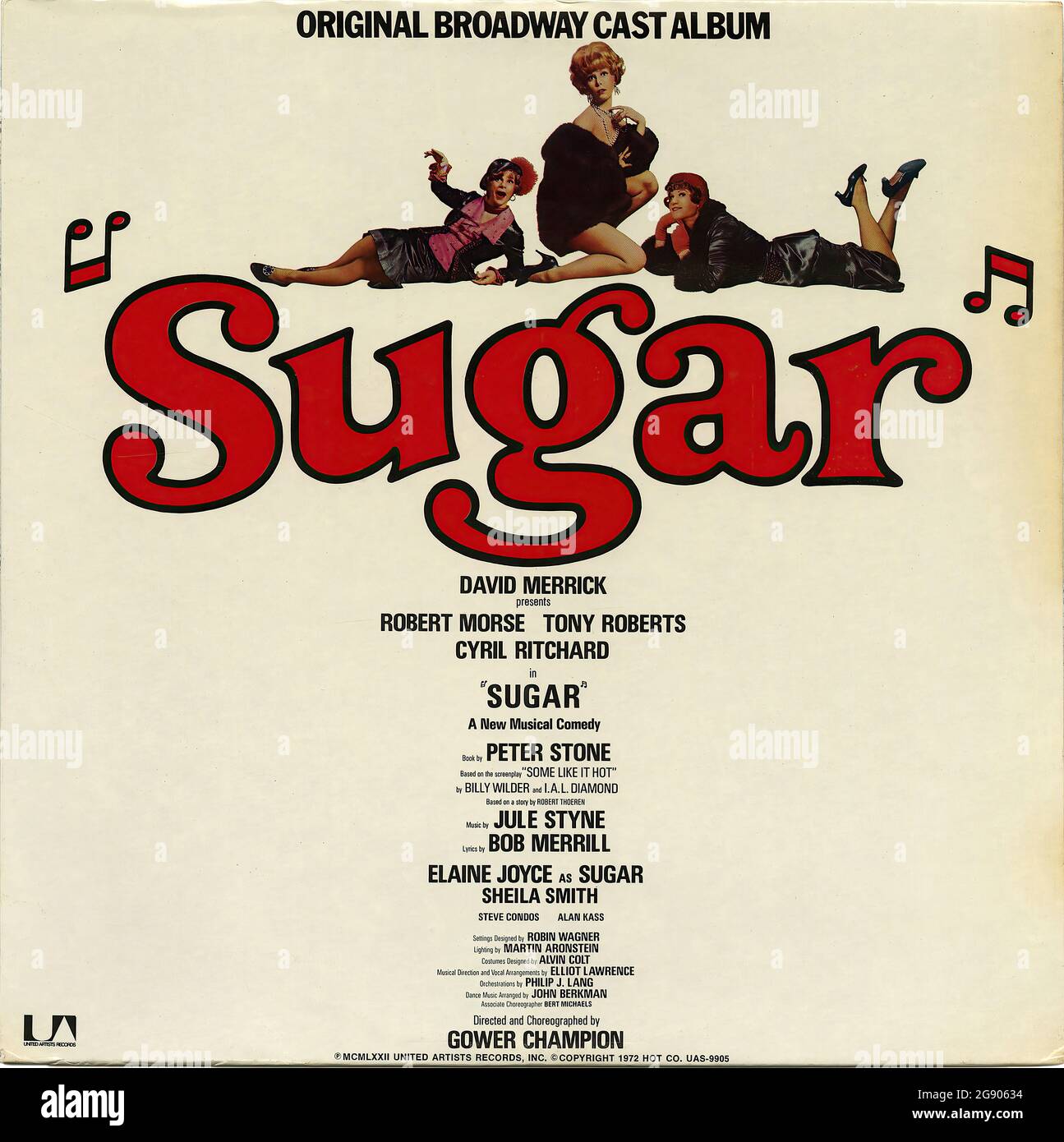 Sugar - Vintage Vinyl Schallplattencover Stockfoto