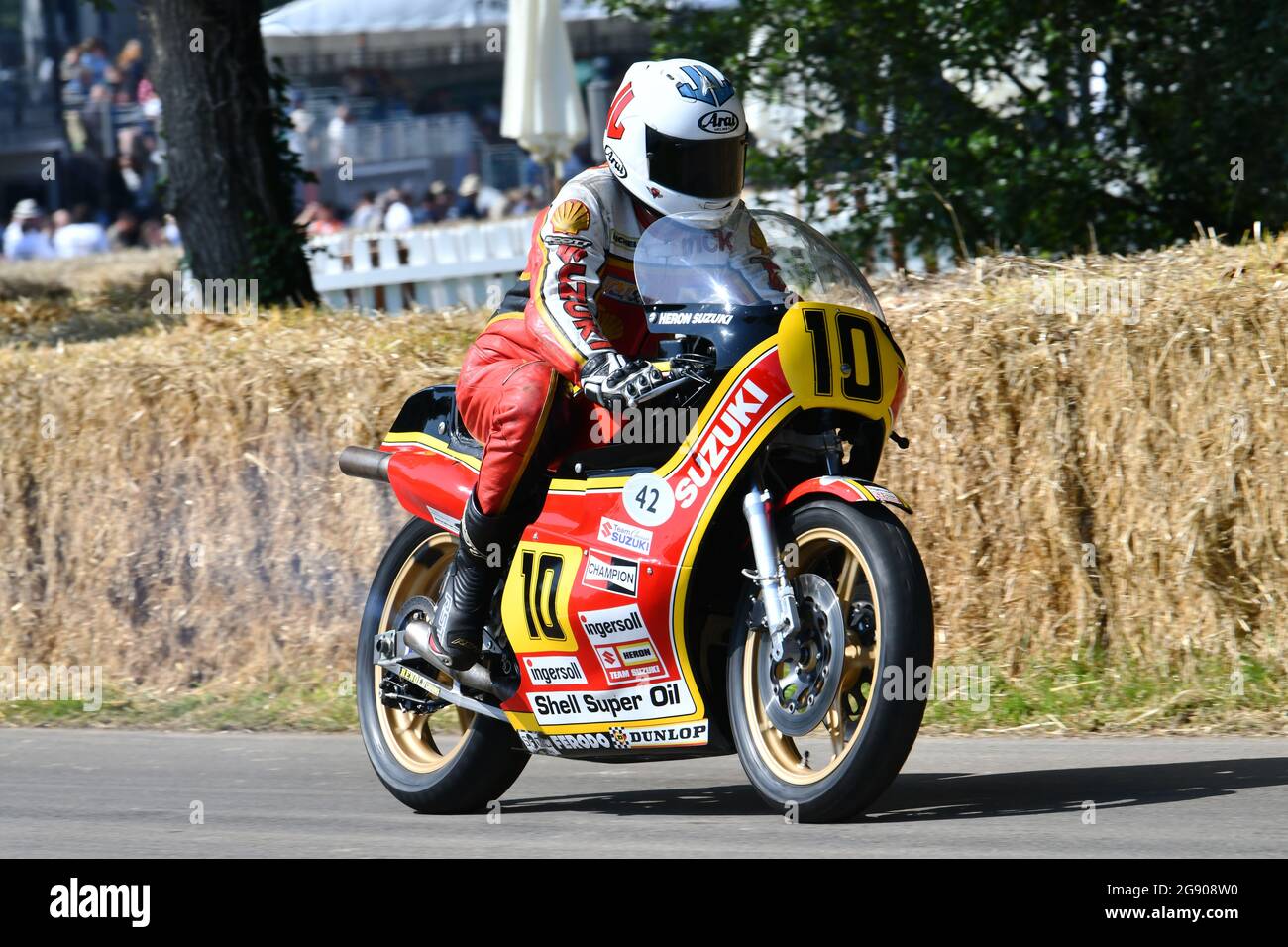 Nigel Everett, Paul Smart, Suzuki RG500, 50 Jahre Suzuki im Grand Prix Racing, Goodwood Festival of Speed, die Maestros - Motorsport's Great All-Ro Stockfoto