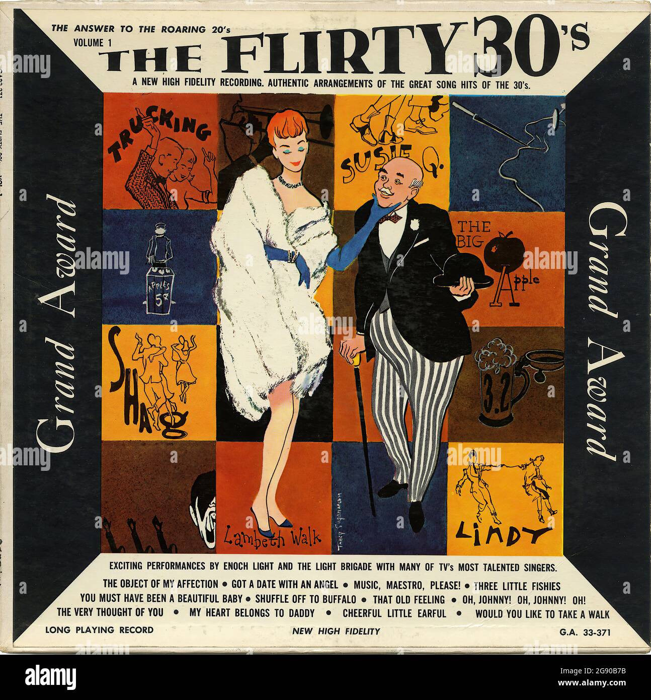 The Flirty 30er Jahre - Vintage Vinyl Schallplattencover Stockfoto