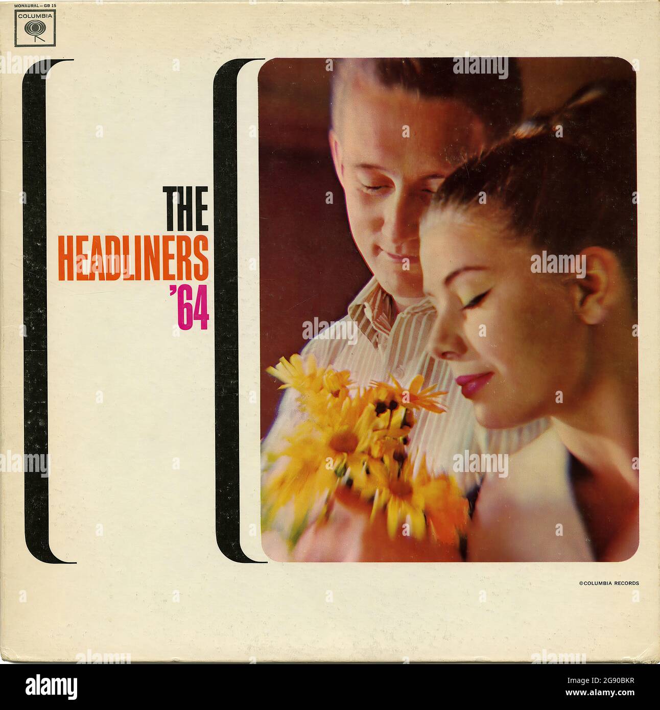 Die Headliner '64 - Vintage Vinyl Record Cover Stockfoto