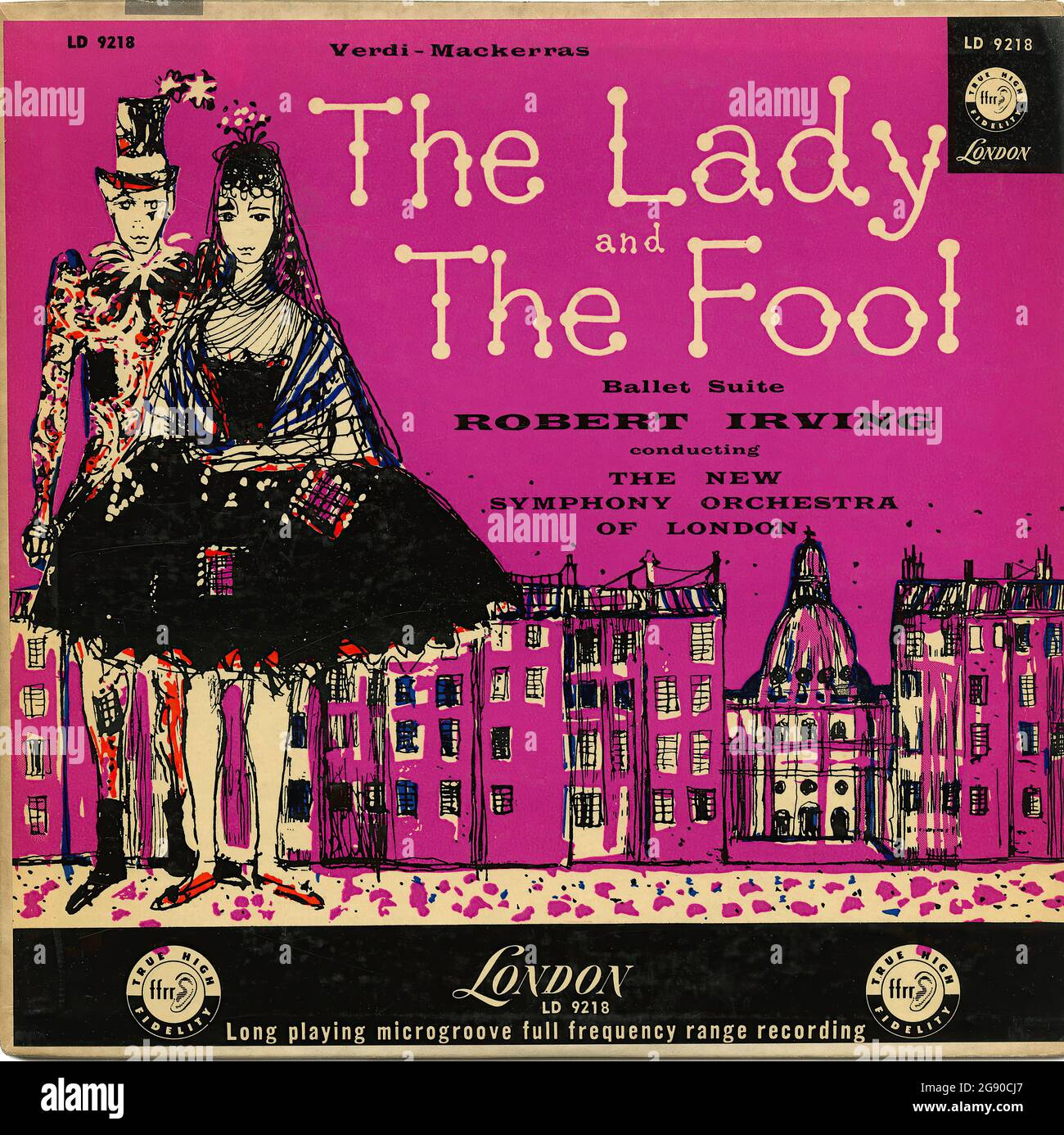 The Lady And The Fool - Vintage Vinyl Schallplattencover Stockfoto