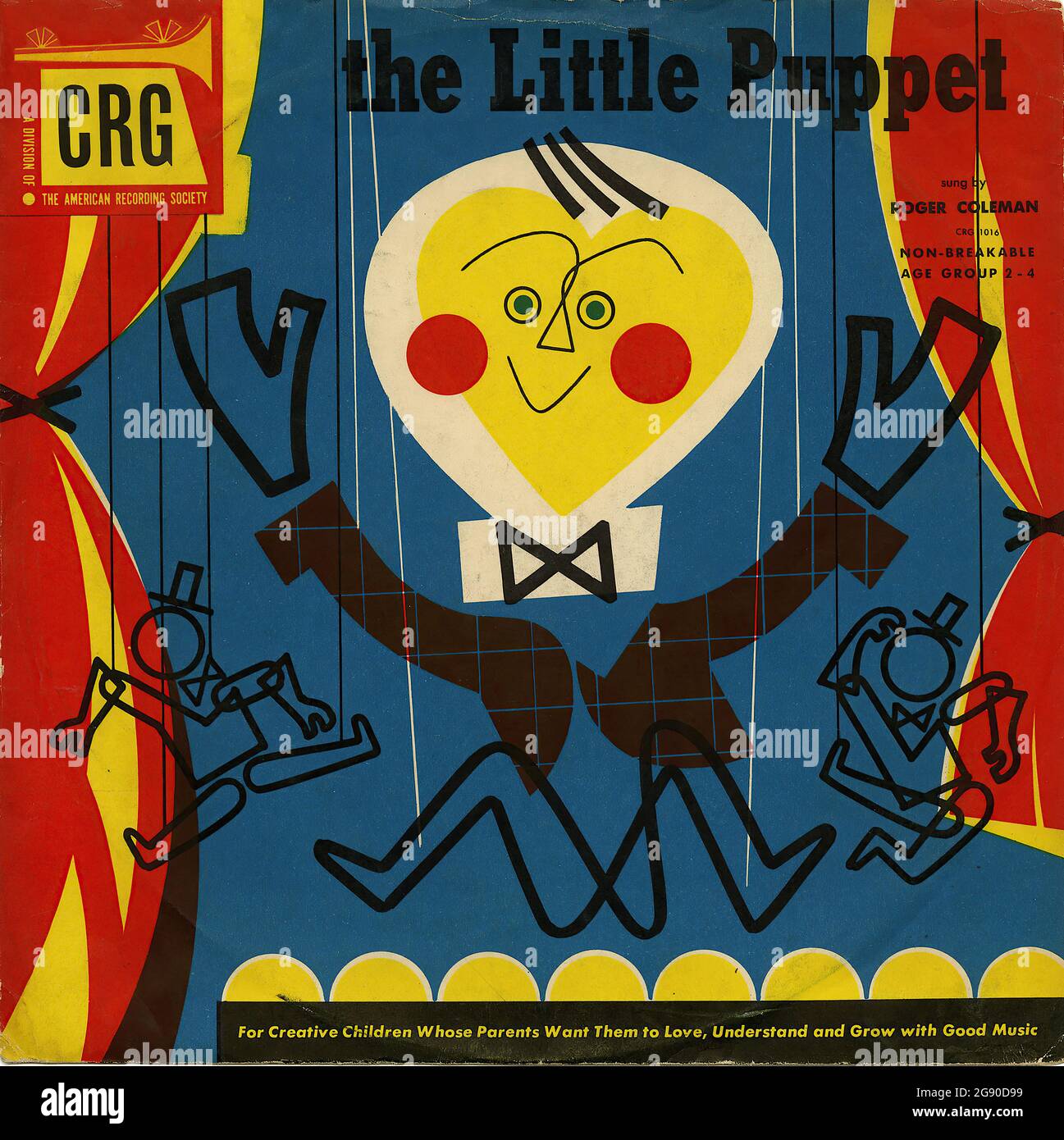 The Little Puppet - Vintage Vinyl Schallplattencover Stockfoto