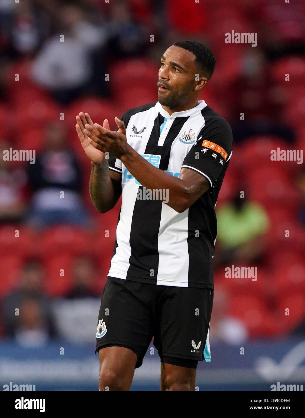 Callum Wilson von Newcastle United während des Freundschaftsspiel vor der Saison im Keepmoat Stadium, Doncaster. Bilddatum: Freitag, 23. Juli 2021. Stockfoto