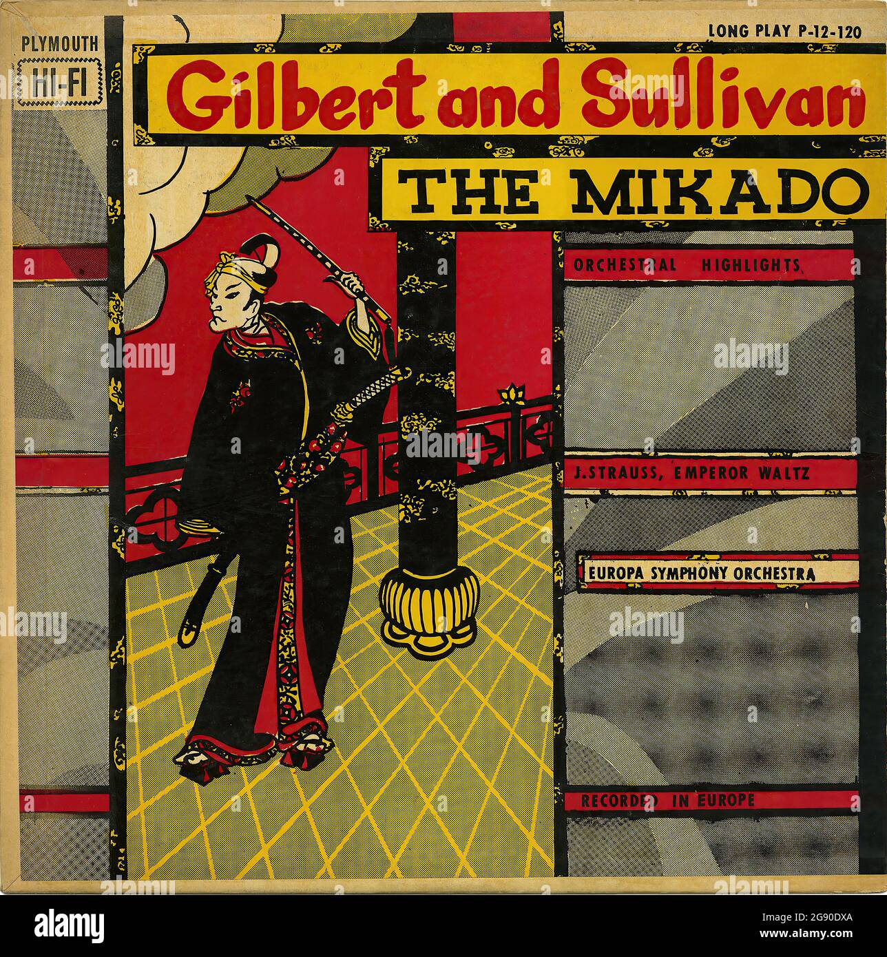 Das Mikado - Vintage Vinyl Schallplattencover Stockfoto